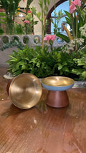 Load image into Gallery viewer, Conical vivid brass plates set of two