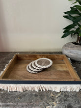 Load image into Gallery viewer, Fringe Tray with Coasters