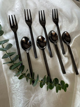 Load image into Gallery viewer, Small spoon & fork set for appetizers & desserts set of four each